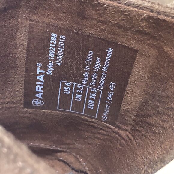 Ariat Unbridled Mules Women’s 6 Brown Whiskey Leather Shirley Fringe Western - Picture 10 of 12